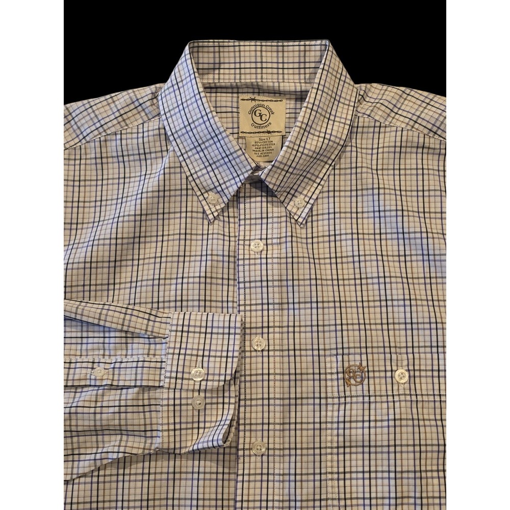 Gunnison Creek Outfitters Men's Large Tall Plaid Button Down Shirt NWOT